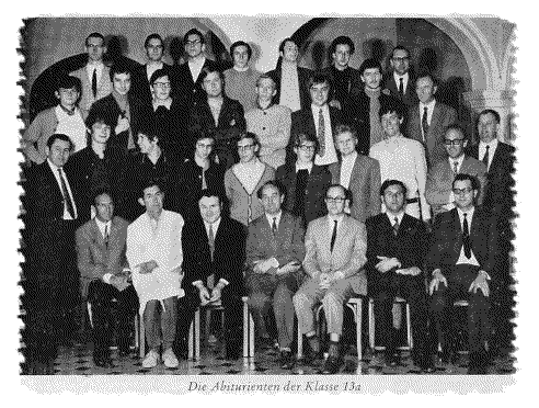 Die Abiturienten der Klasse 13a - WG Absolvia 1970